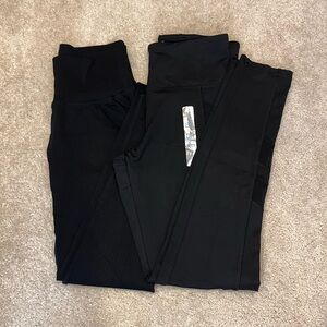(2 Pack/Styles) Women's Black Leggings